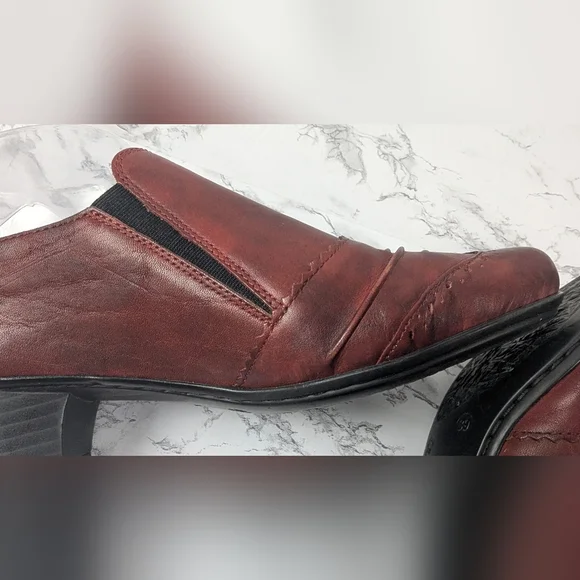 Rieker Mariah 30 Burgundy Leather Slip On Booties - EU 39 / US 8-8.5 - Picture 5 of 14